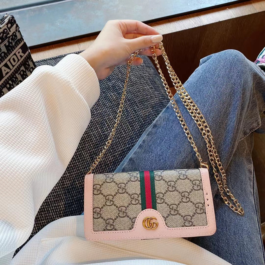 Luxury Gucci GG Samsung Phone Bag Case with Card Holder – Samsung S26 Ultra