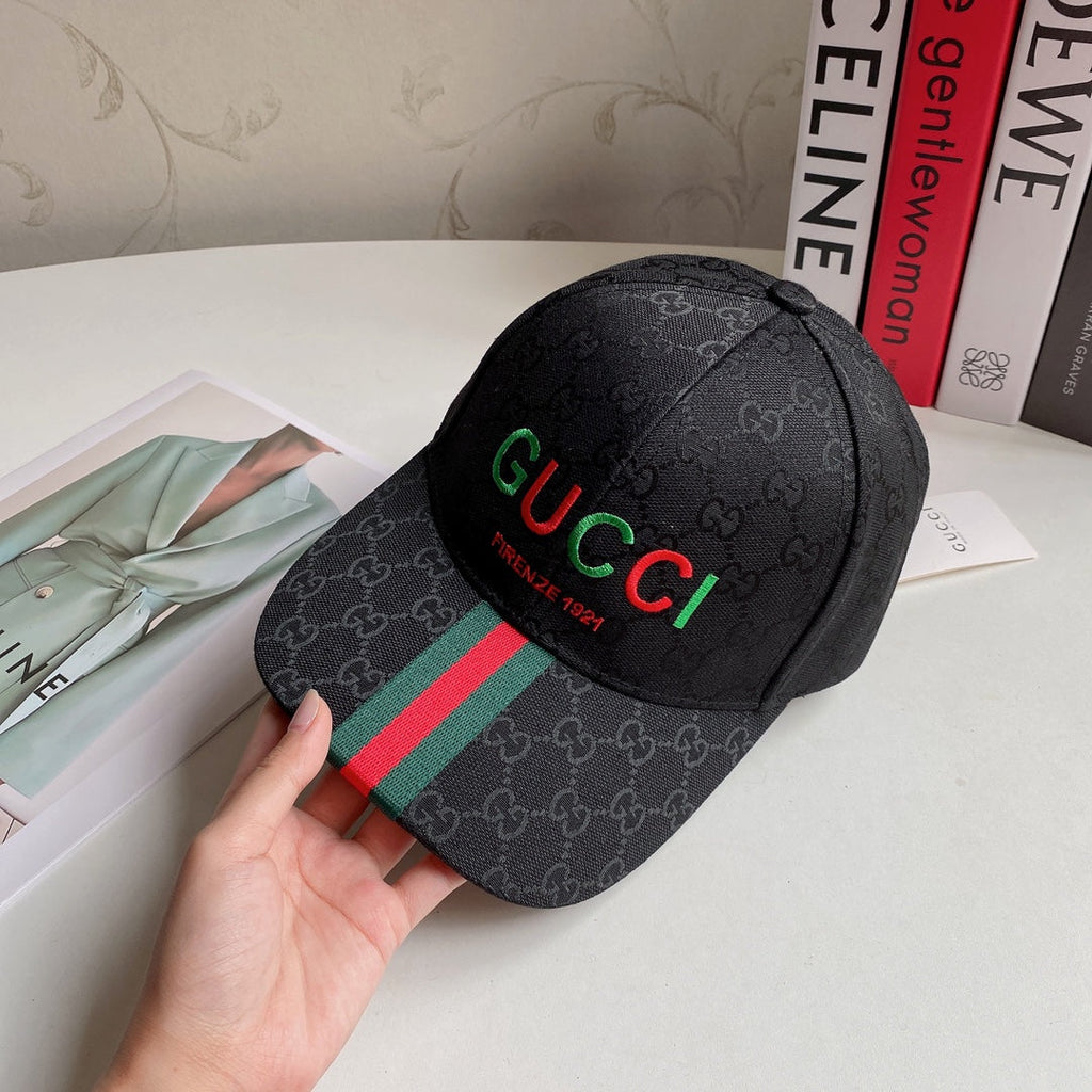 Luxury Gucci Embroidered Cotton Baseball Cap