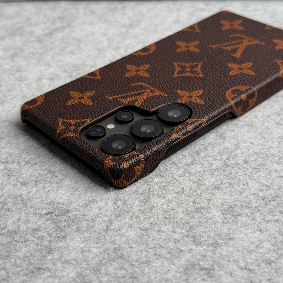 Luxury Louis Vuitton Samsung S26 Ultra Case – Monogram PU Leather Cover