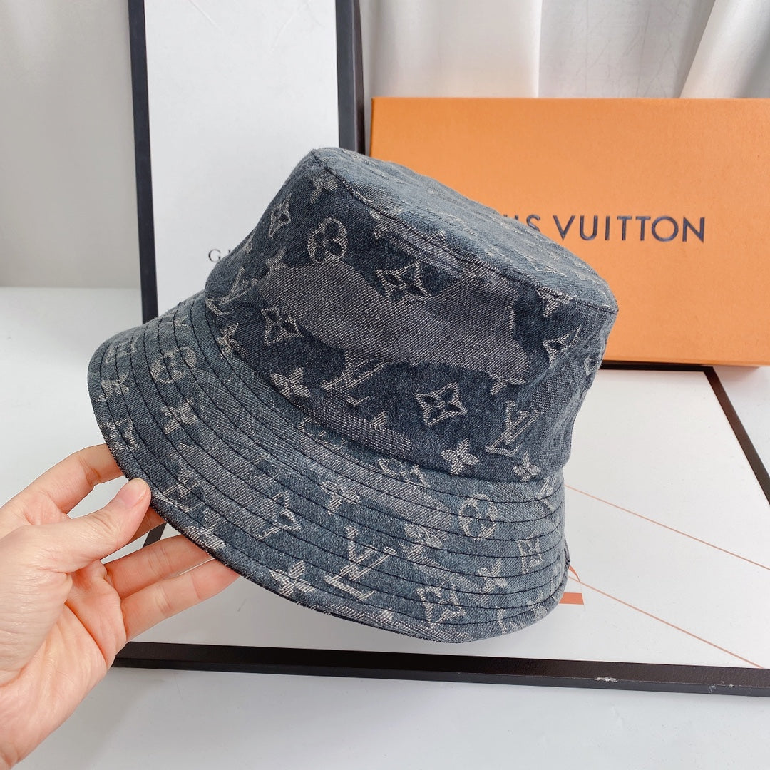 Louis Vuitton LV Monogram Jacquard Denim Bucket Hat for Men & Women