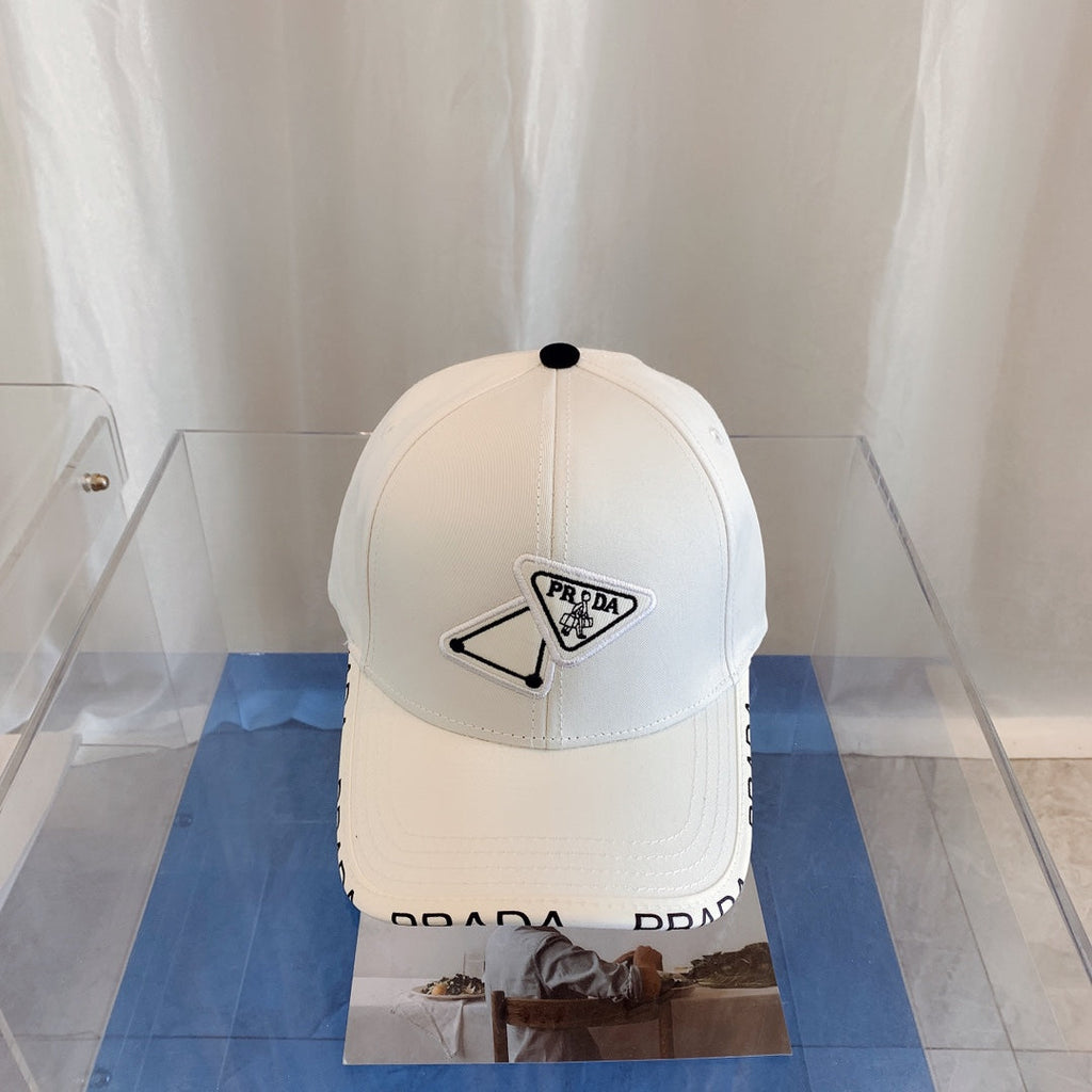 Prada Premium Cotton Embroidered Baseball Cap for Men & Women