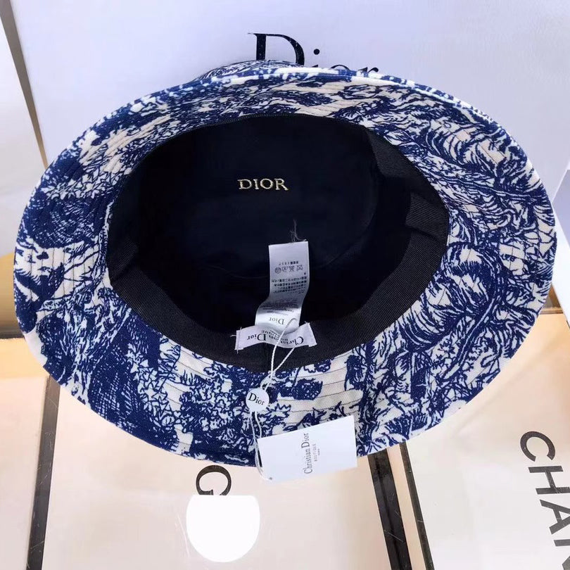 Christian Dior Toile de Jouy Bucket Hat | Luxury Designer Hat