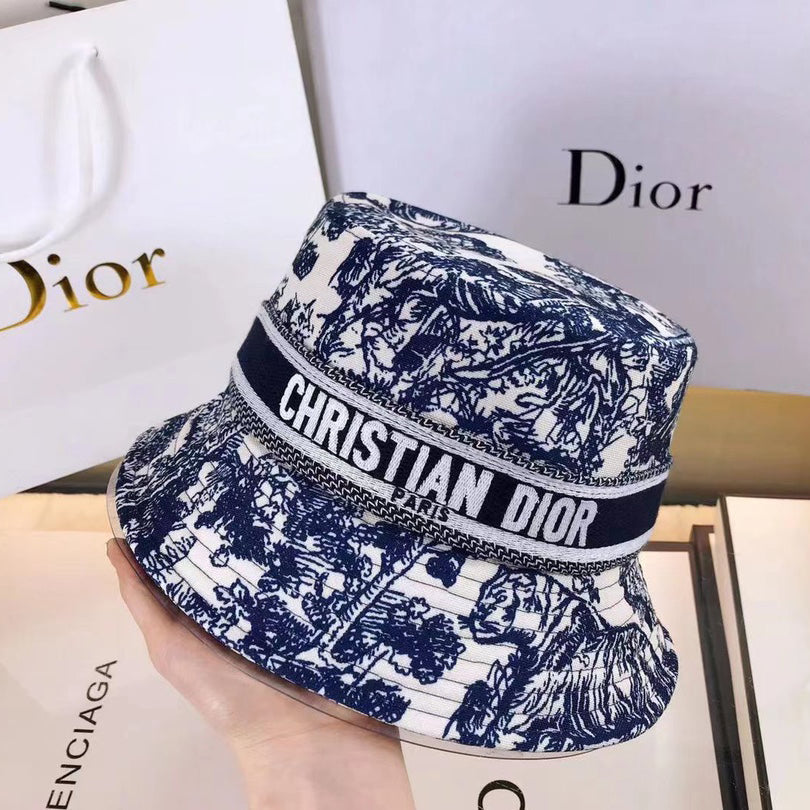 Christian Dior Toile de Jouy Bucket Hat | Luxury Designer Hat