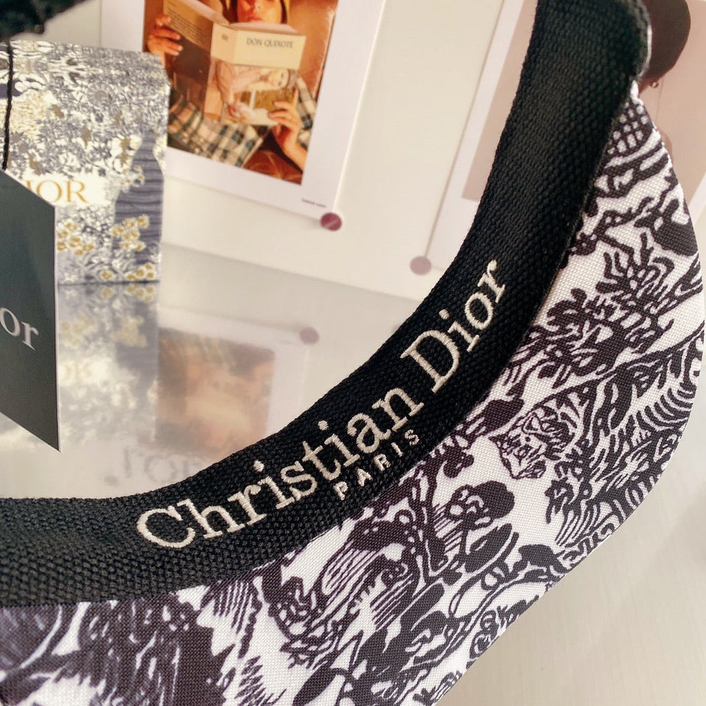 Dior Embroidered Cotton Sun Visor | Luxury Designer Adjustable Visor Hat