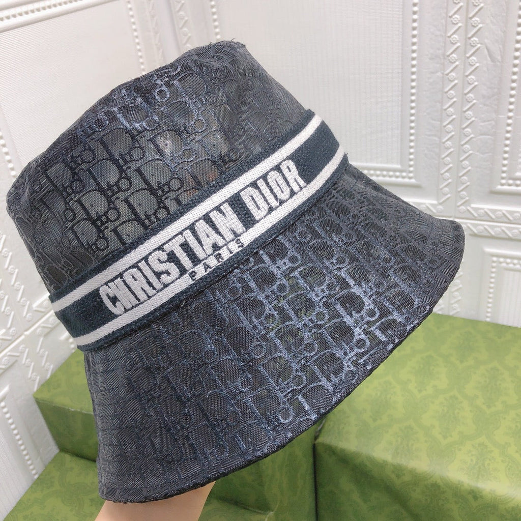 Dior Sheer Organza Logo Bucket Hat for Women & Men