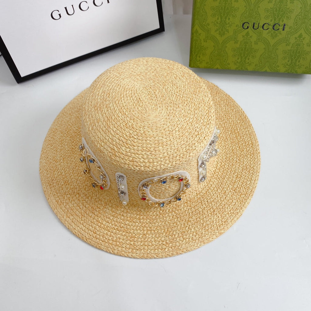Dior Cannage Raffia Straw Sun Hat for Women | Luxury Designer Beach Hat