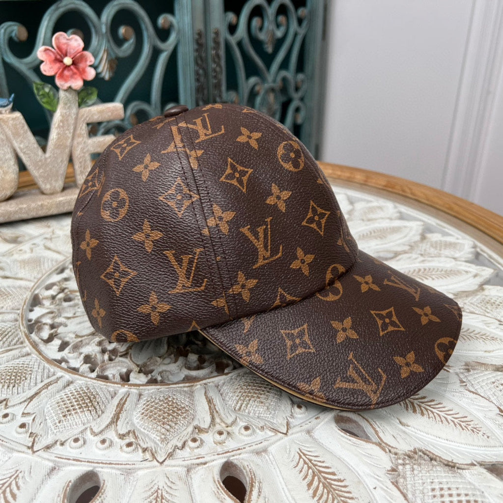 Luxury Louis Vuitton Monogram Bucket Hat & Cap Set