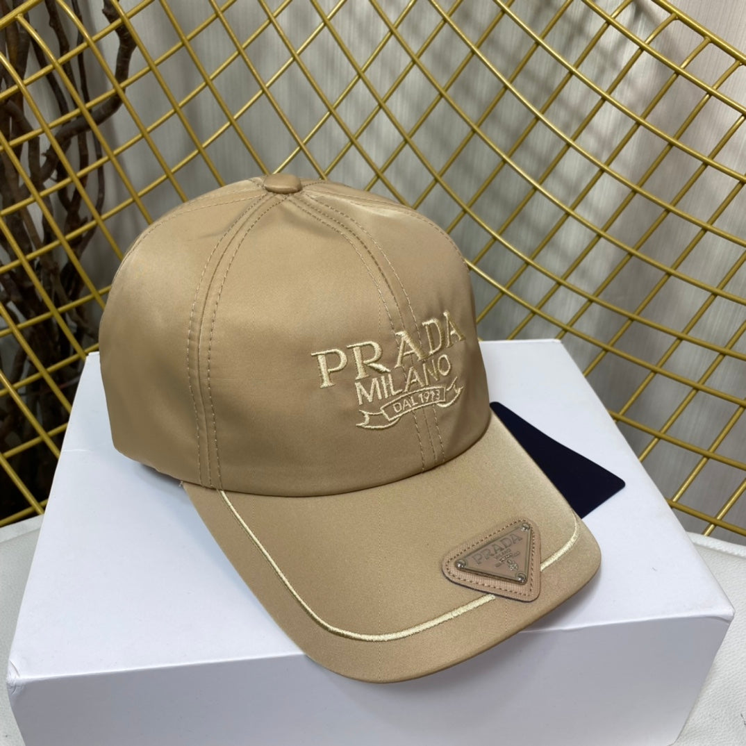 Prada Embroidered Logo Baseball Cap