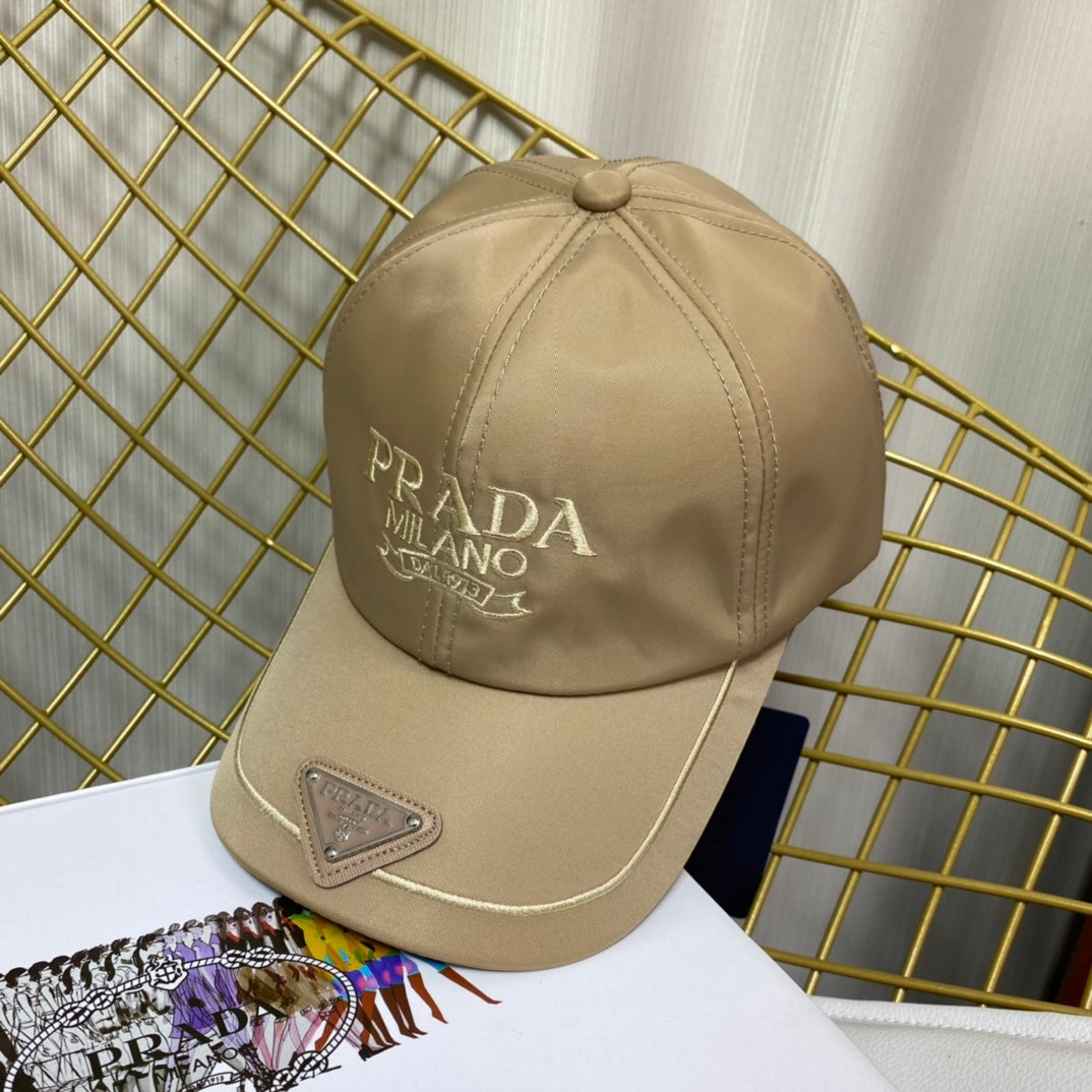 Prada Embroidered Logo Baseball Cap