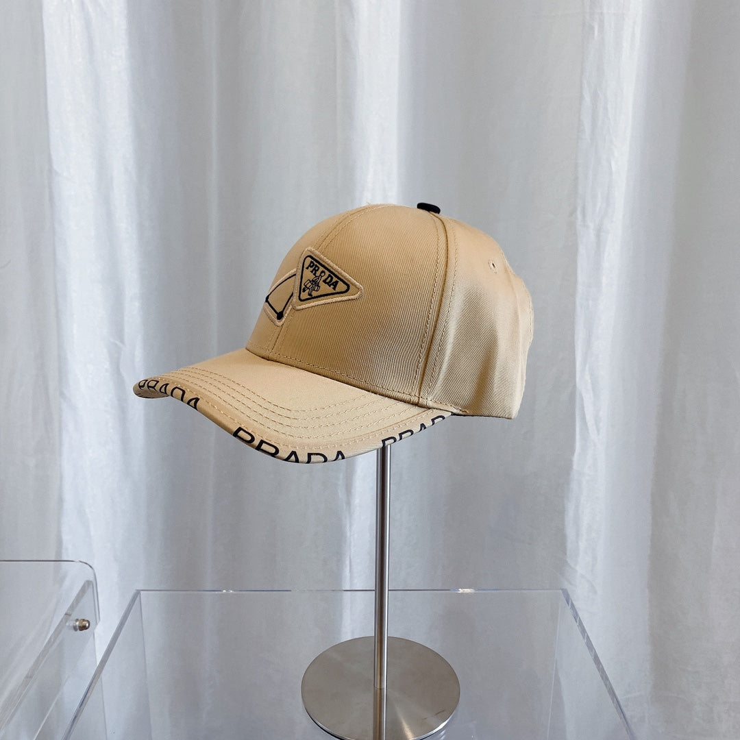 Prada Premium Cotton Embroidered Baseball Cap for Men & Women