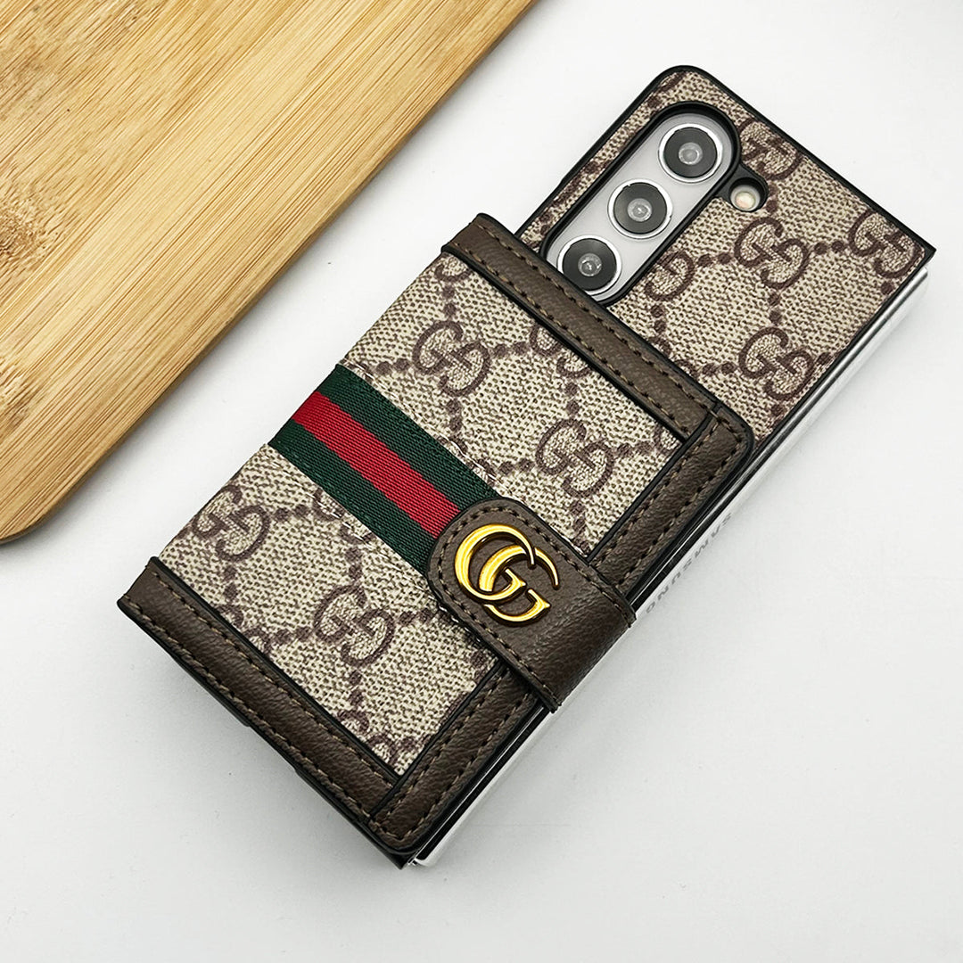 Leather Gucci Samsung Galaxy Z Fold 7 Case – Premium Luxury Fold Cover