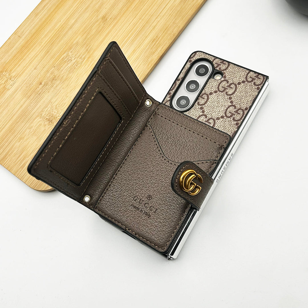 Leather Gucci Samsung Galaxy Z Fold 7 Case – Premium Luxury Fold Cover