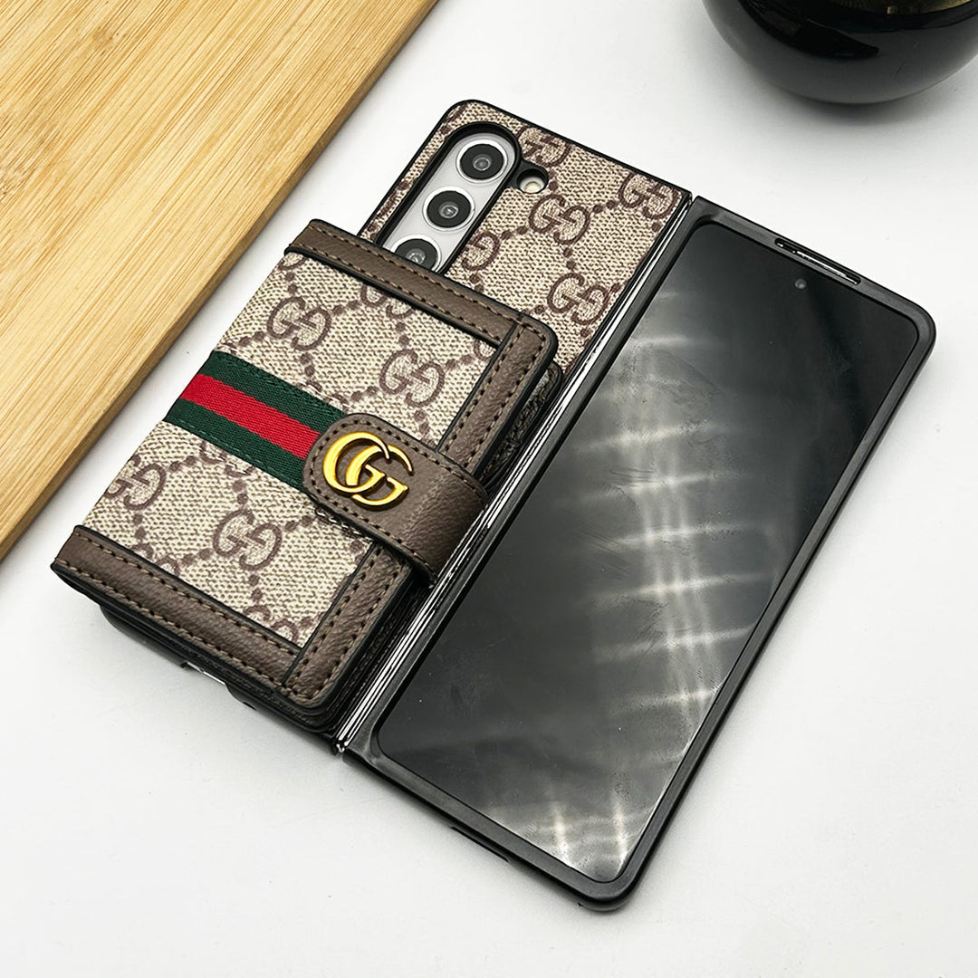 Leather Gucci Samsung Galaxy Z Fold 7 Case – Premium Luxury Fold Cover