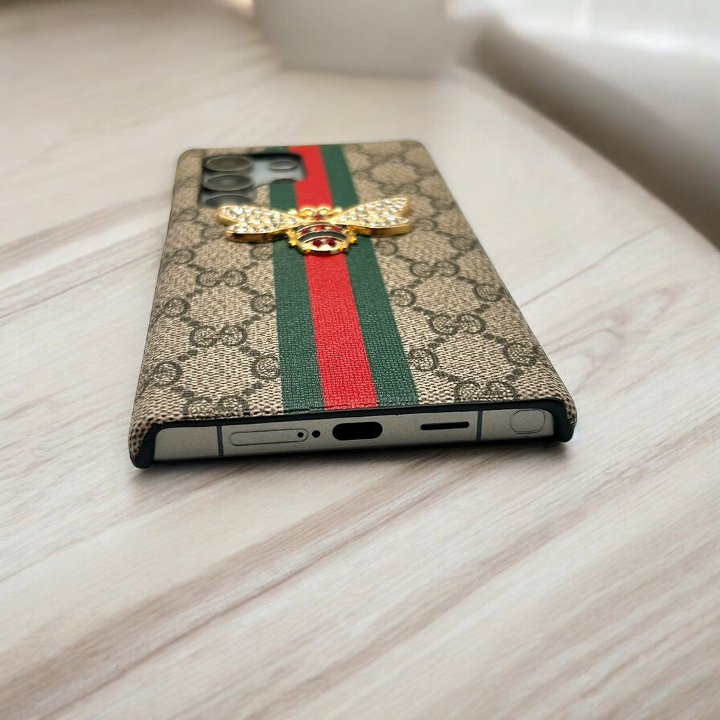 Luxury Gucci GG Bee Samsung S26 Case – Designer Cover for Samsung S26 Ultra