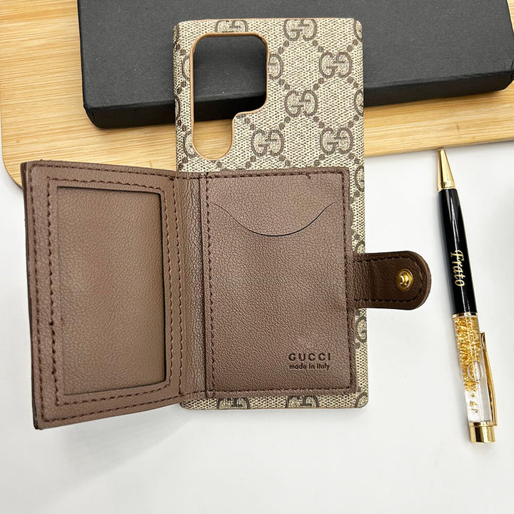 Luxury Gucci GG Wallet Samsung Galaxy Case – Card Holder Cover for Samsung S26 Ultra