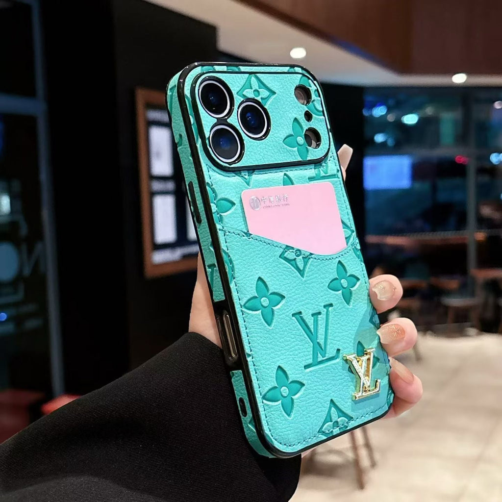 Luxury Louis Vuitton iPhone 18 Pro Case With Card Holder - LV iPhone Case