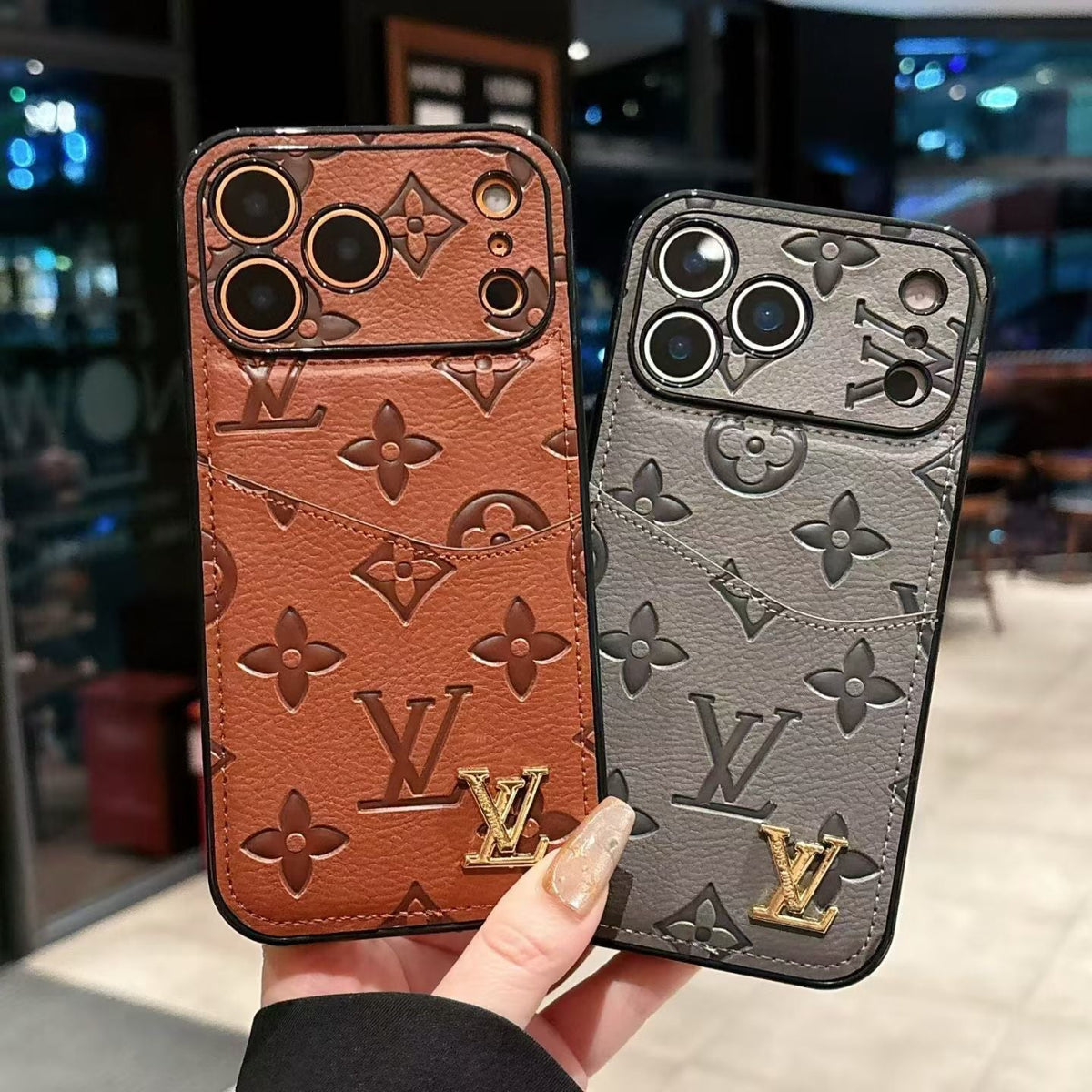 Luxury Louis Vuitton iPhone 18 Pro Case With Card Holder - LV iPhone Case
