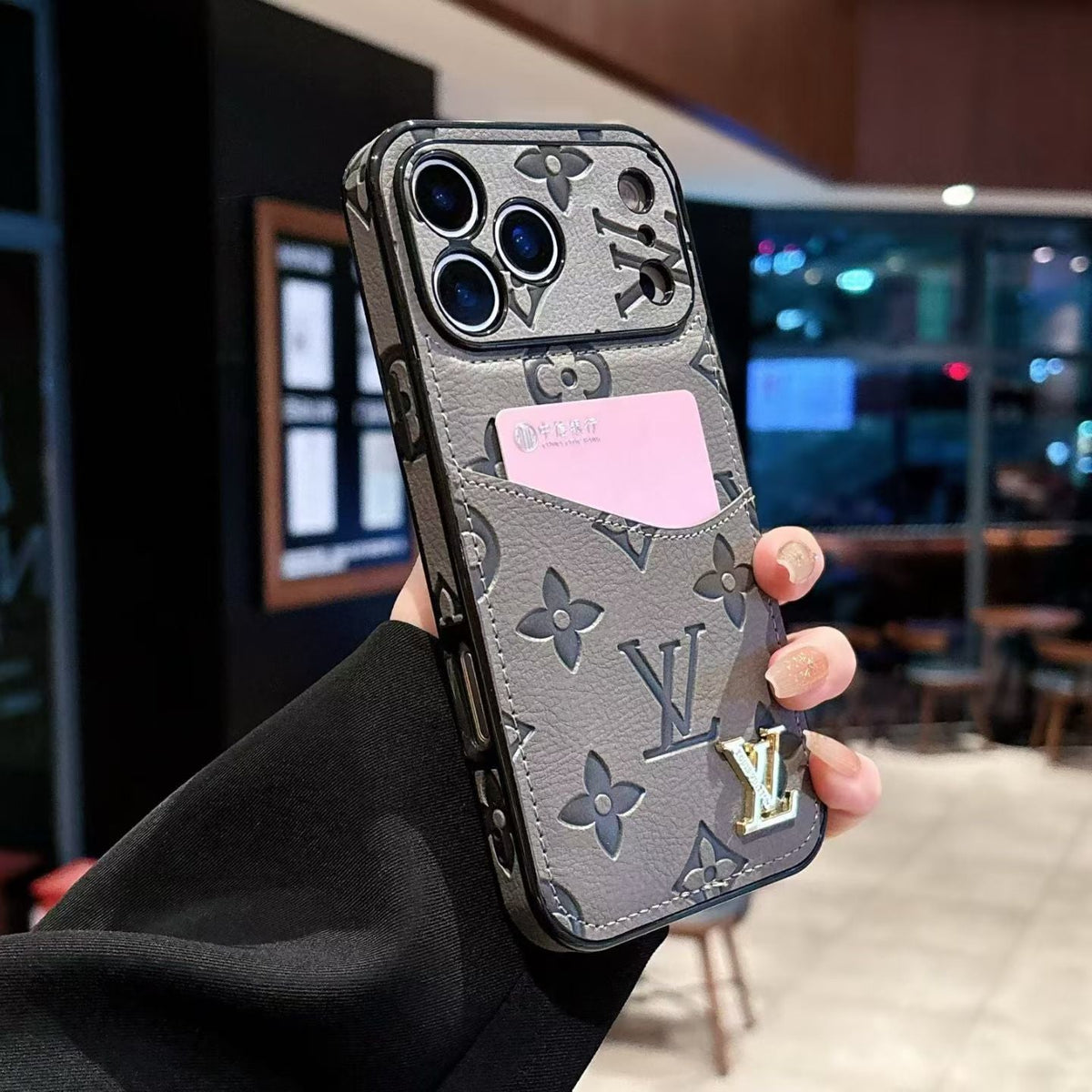 Luxury Louis Vuitton iPhone 18 Pro Case With Card Holder - LV iPhone Case