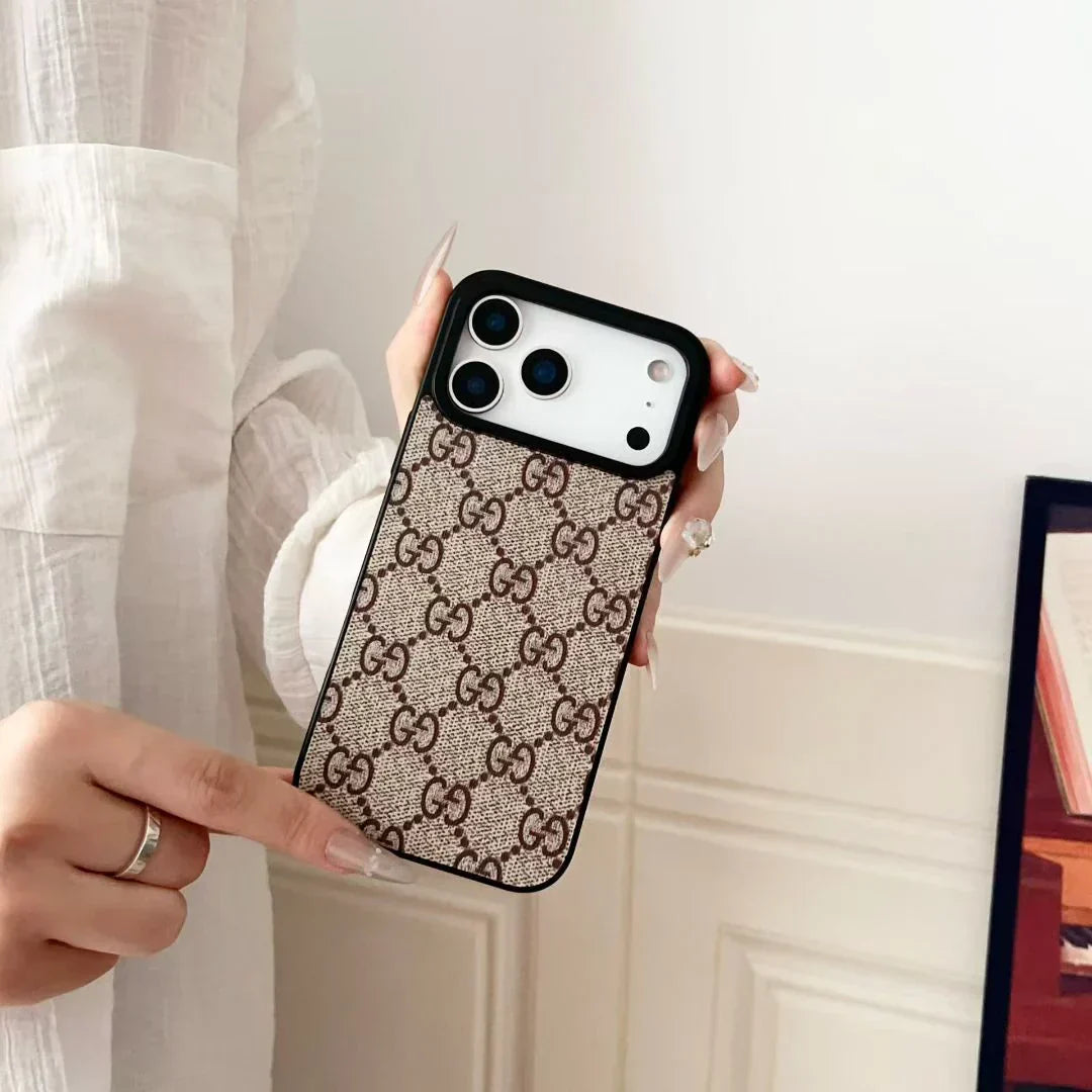 Gucci iPhone 18 Pro Case – Small Monogram & Damier Leather