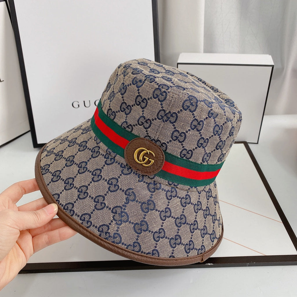 Gucci GG Supreme Web Stripe Bucket Hat | Luxury Designer Hat