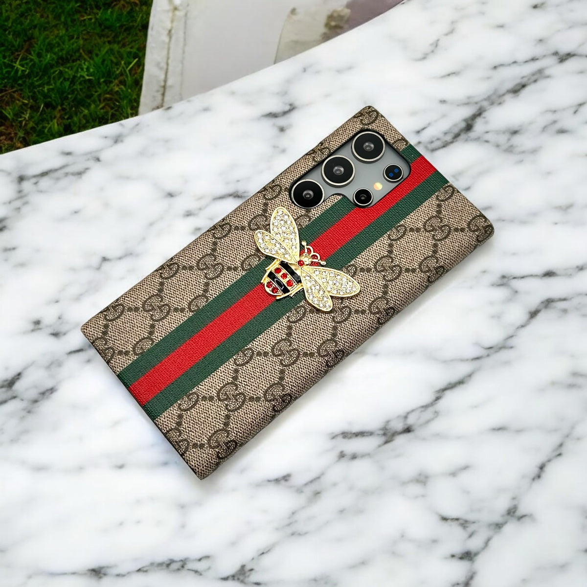 Luxury Gucci GG Bee Samsung S26 Case – Designer Cover for Samsung S26 Ultra
