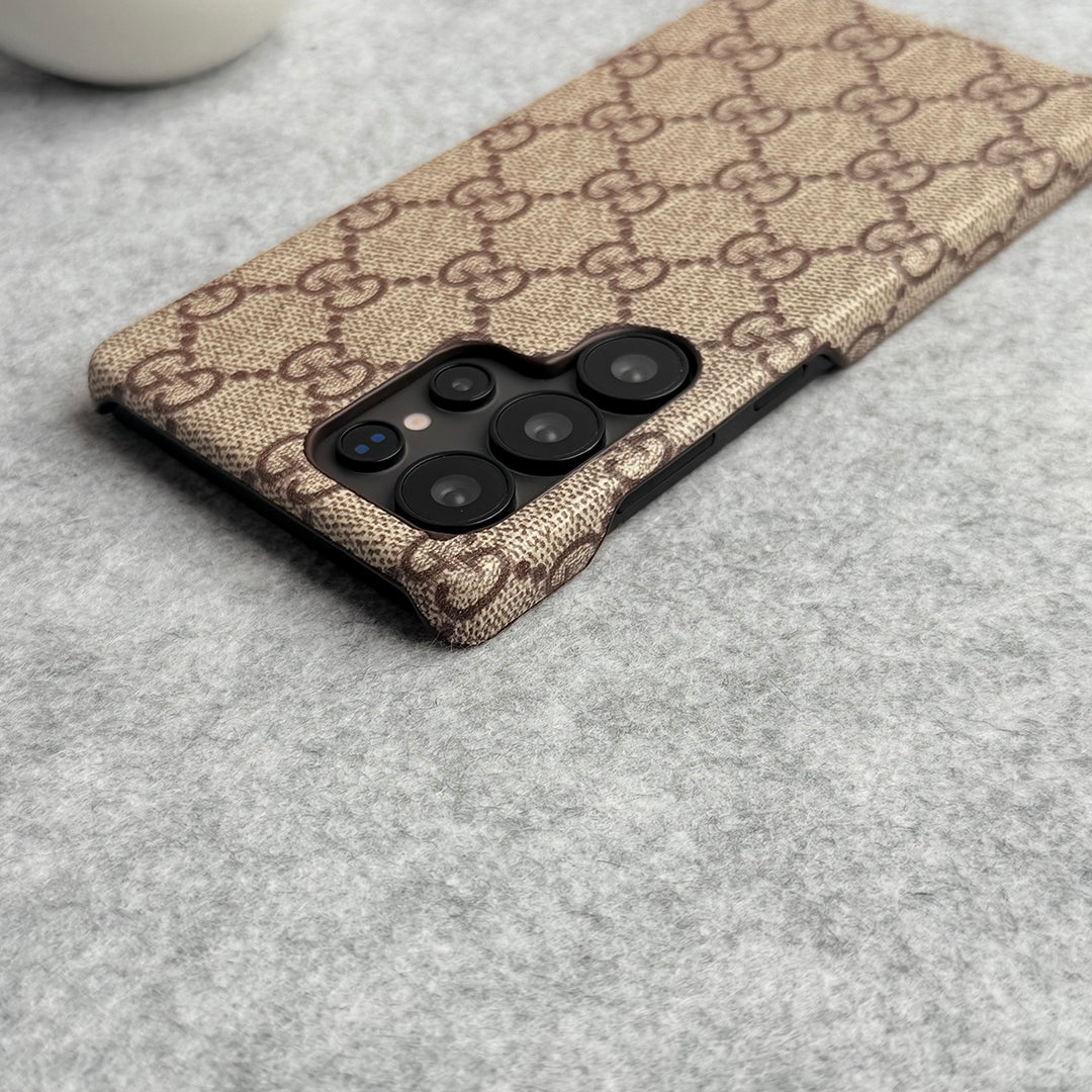 Luxury Gucci GG Samsung S26 Ultra Case – Designer PU Leather Cover