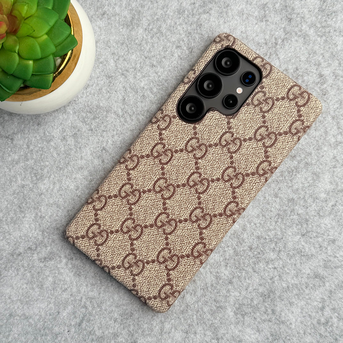 Luxury Gucci GG Samsung S26 Ultra Case – Designer PU Leather Cover