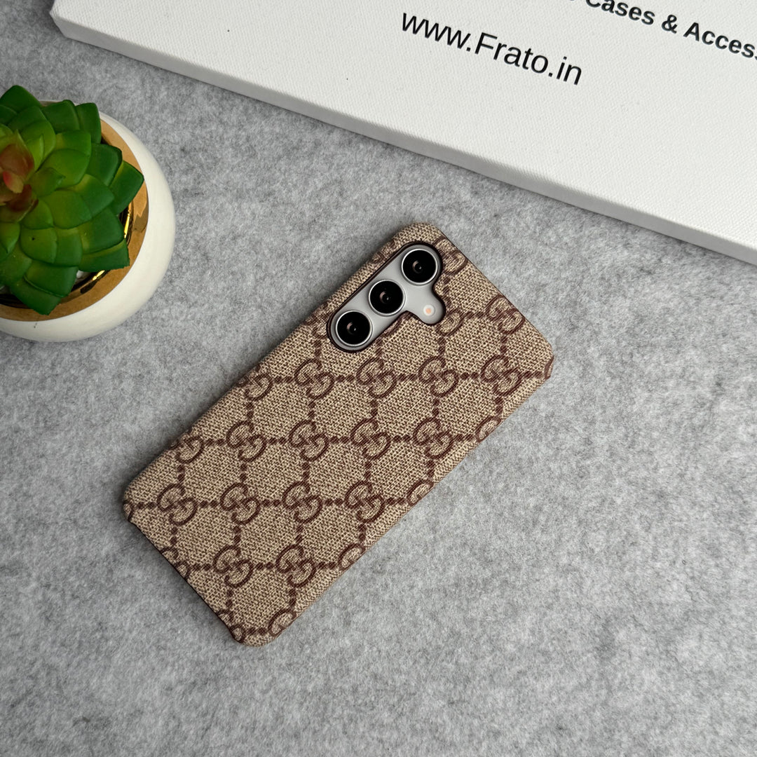Luxury Gucci GG Samsung S26 Ultra Case – Designer PU Leather Cover