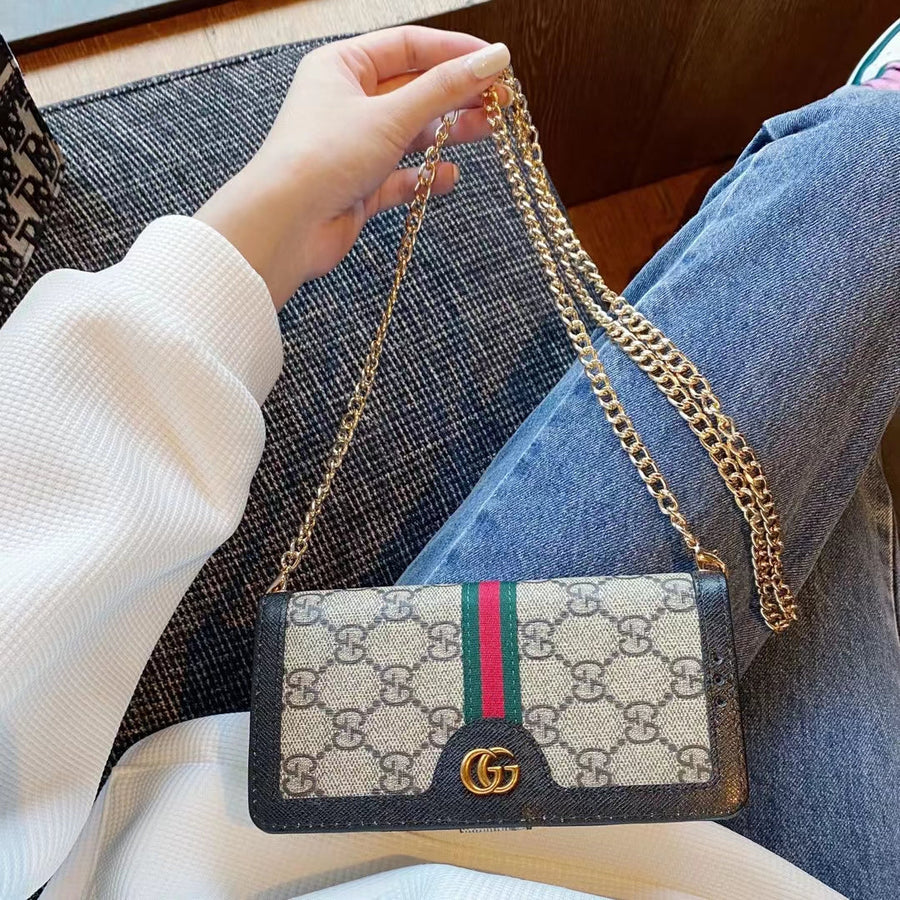 Luxury Gucci GG Samsung Phone Bag Case with Card Holder – Samsung S26 Ultra
