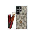Luxury Gucci GG Samsung S26 Ultra Cardholder Lanyard Case