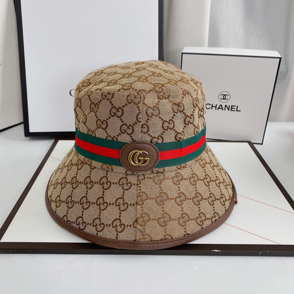 Gucci GG Supreme Web Stripe Bucket Hat | Luxury Designer Hat