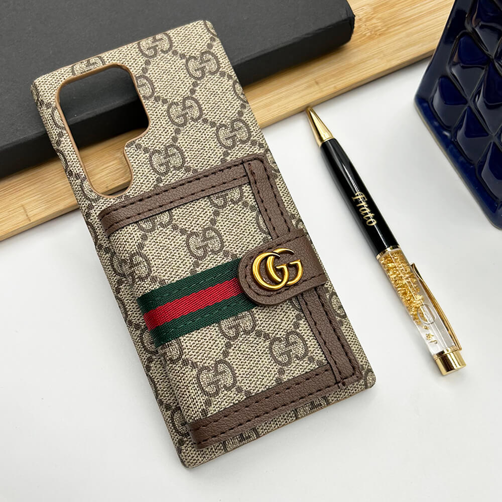 Luxury Gucci GG Wallet Samsung Galaxy Case – Card Holder Cover for Samsung S26 Ultra