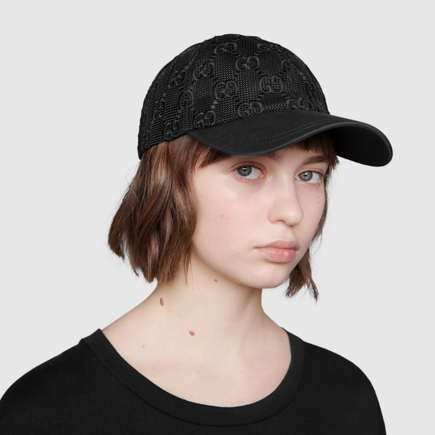 Gucci GG Embroidered Lace Baseball Cap
