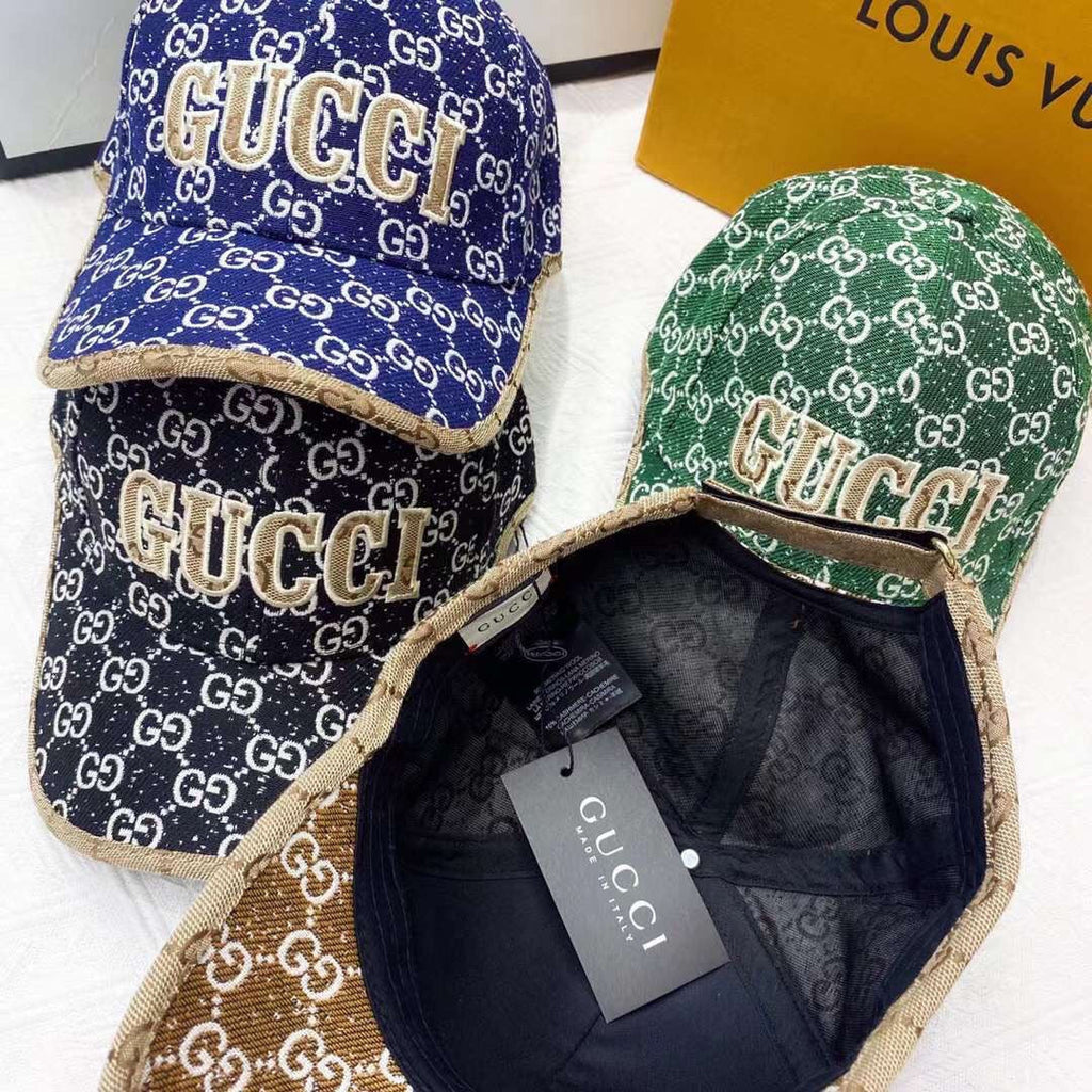 Gucci GG Jacquard Embroidered Baseball Cap