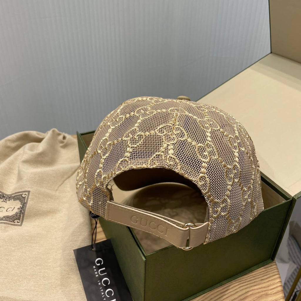 Gucci GG Embroidered Lace Baseball Cap