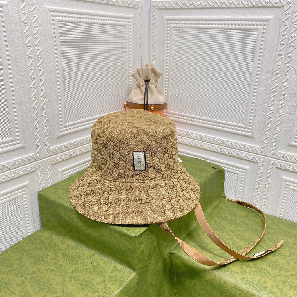 Gucci GG Monogram Double-Sided Strap Bucket Hat