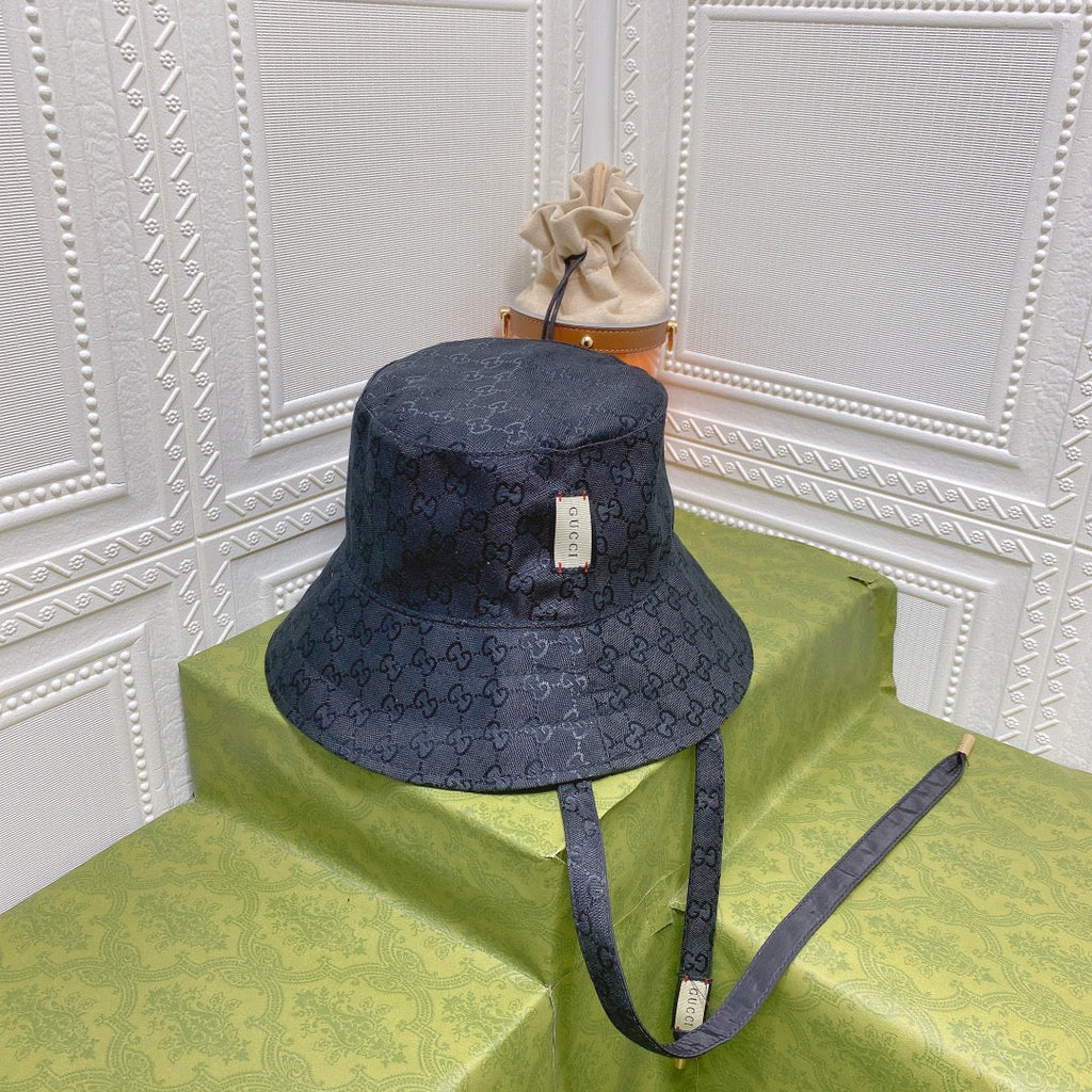 Gucci GG Monogram Double-Sided Strap Bucket Hat
