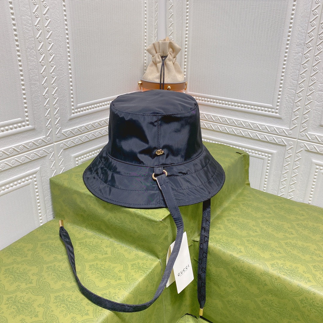 Gucci GG Monogram Double-Sided Strap Bucket Hat