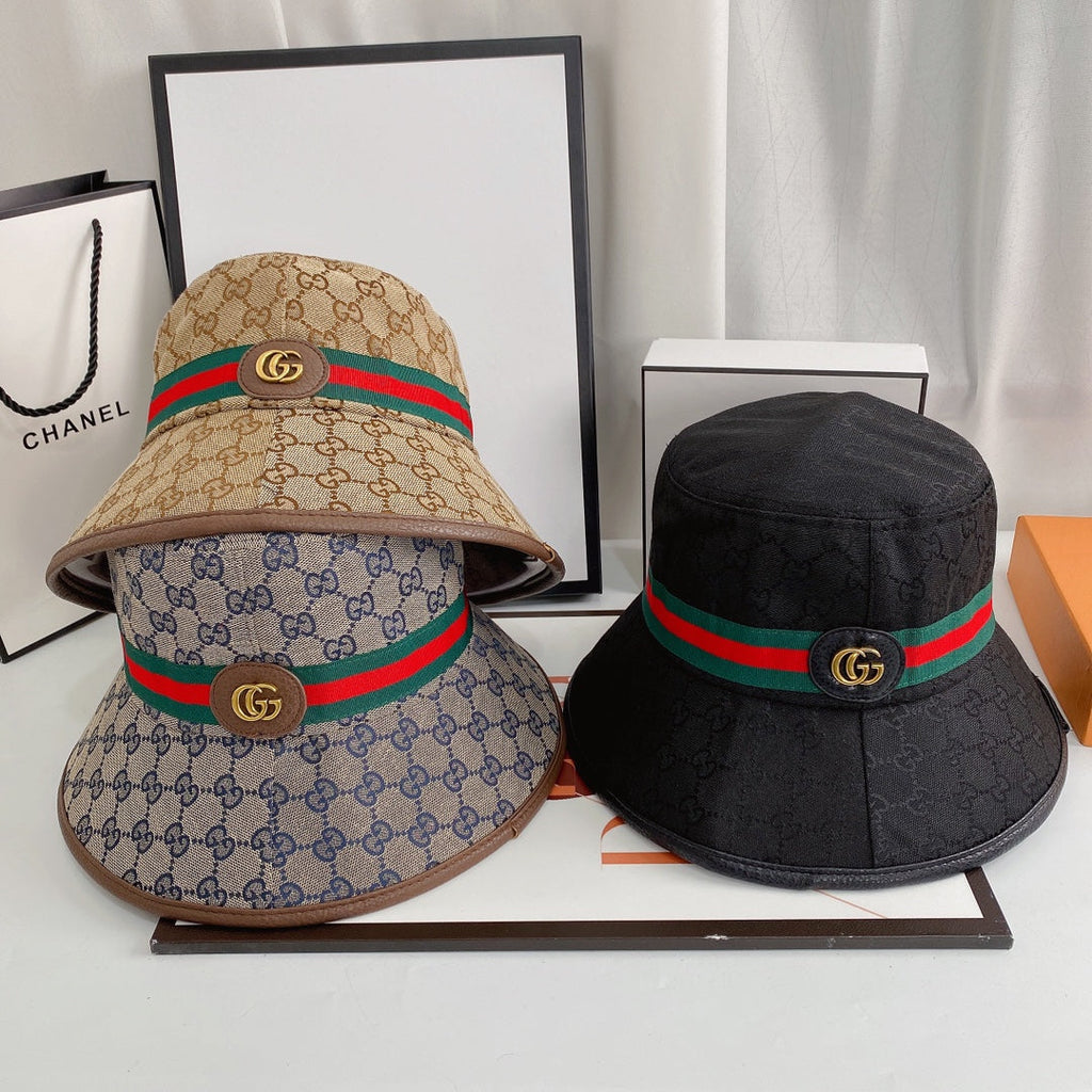 Gucci GG Supreme Web Stripe Bucket Hat | Luxury Designer Hat