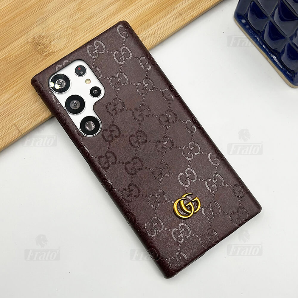 Luxury Gucci GG Samsung Galaxy S26 Ultra Case – Designer Leather Cover
