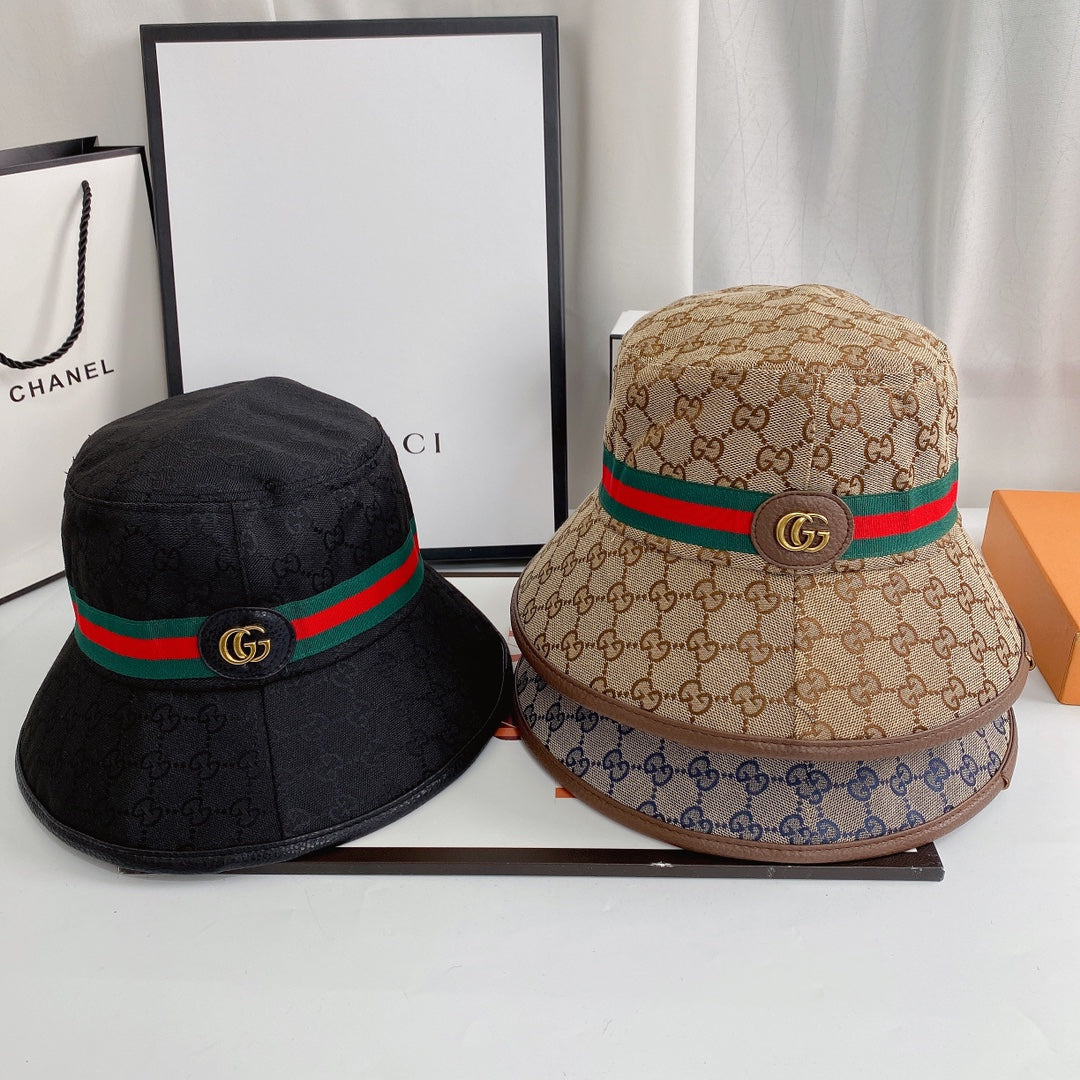 Gucci GG Supreme Web Stripe Bucket Hat | Luxury Designer Hat