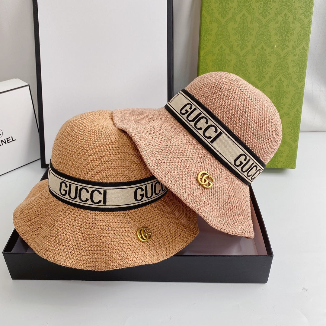 Gucci Wave Woven Ice Silk Hemp Bucket Hat for Men & Women | Luxury Designer Hat