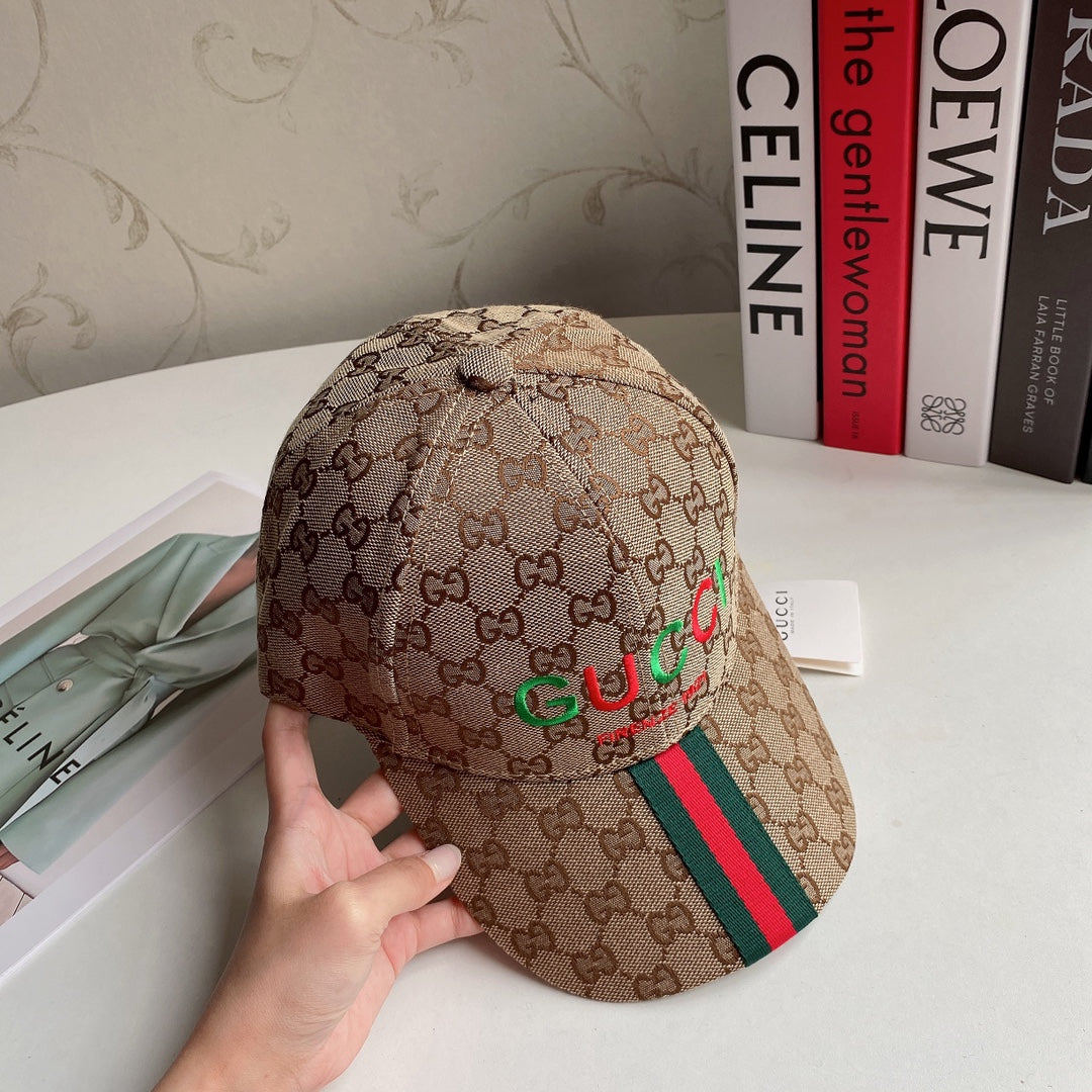 Luxury Gucci Embroidered Cotton Baseball Cap