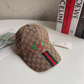 Luxury Gucci Embroidered Cotton Baseball Cap