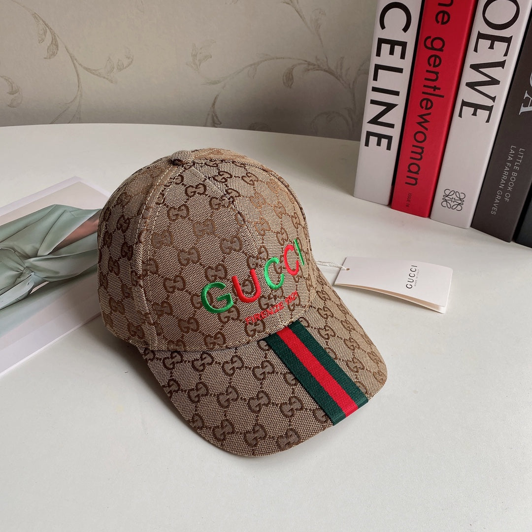 Luxury Gucci Embroidered Cotton Baseball Cap