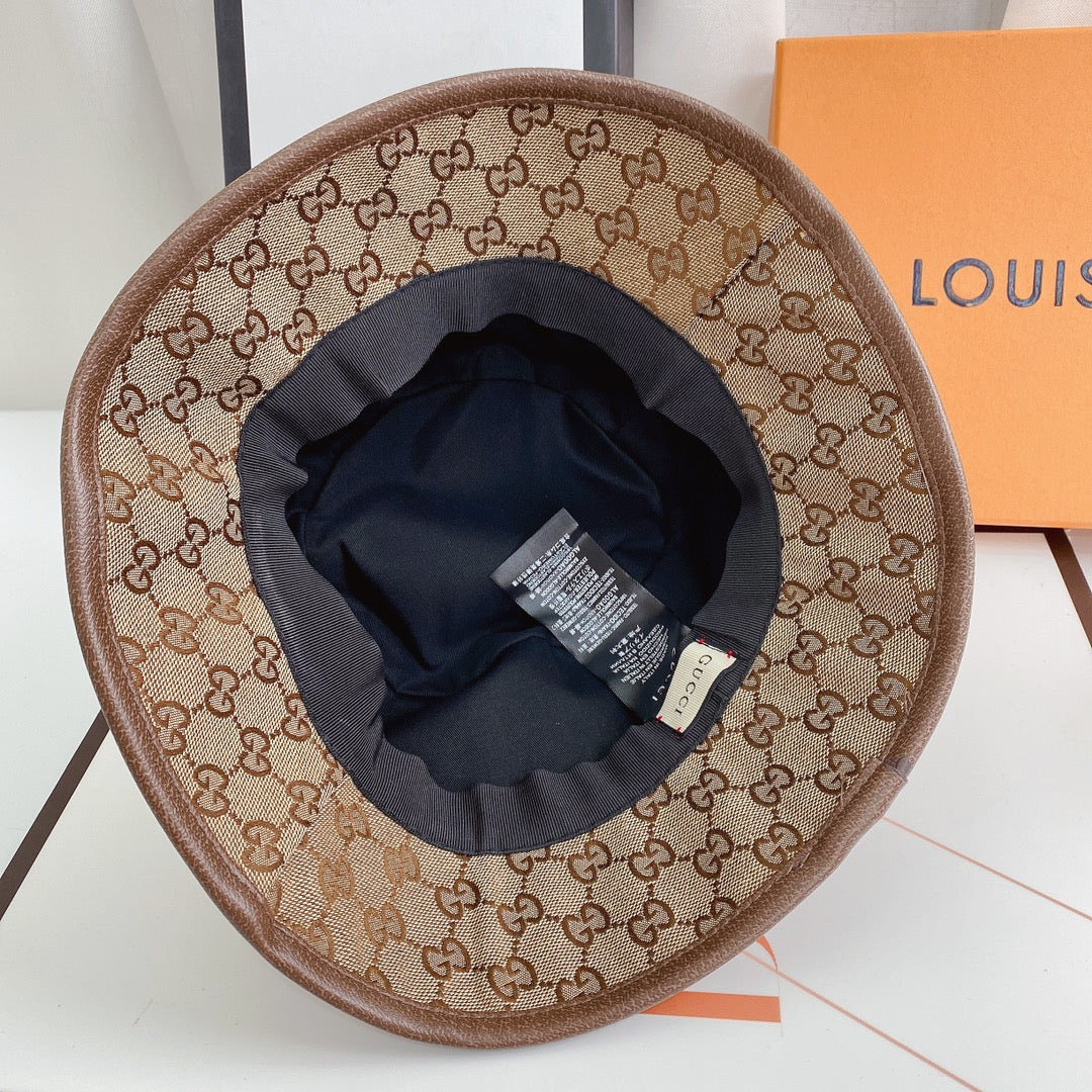 Gucci Tiger Head Embroidered Canvas Bucket Hat for Men & Women