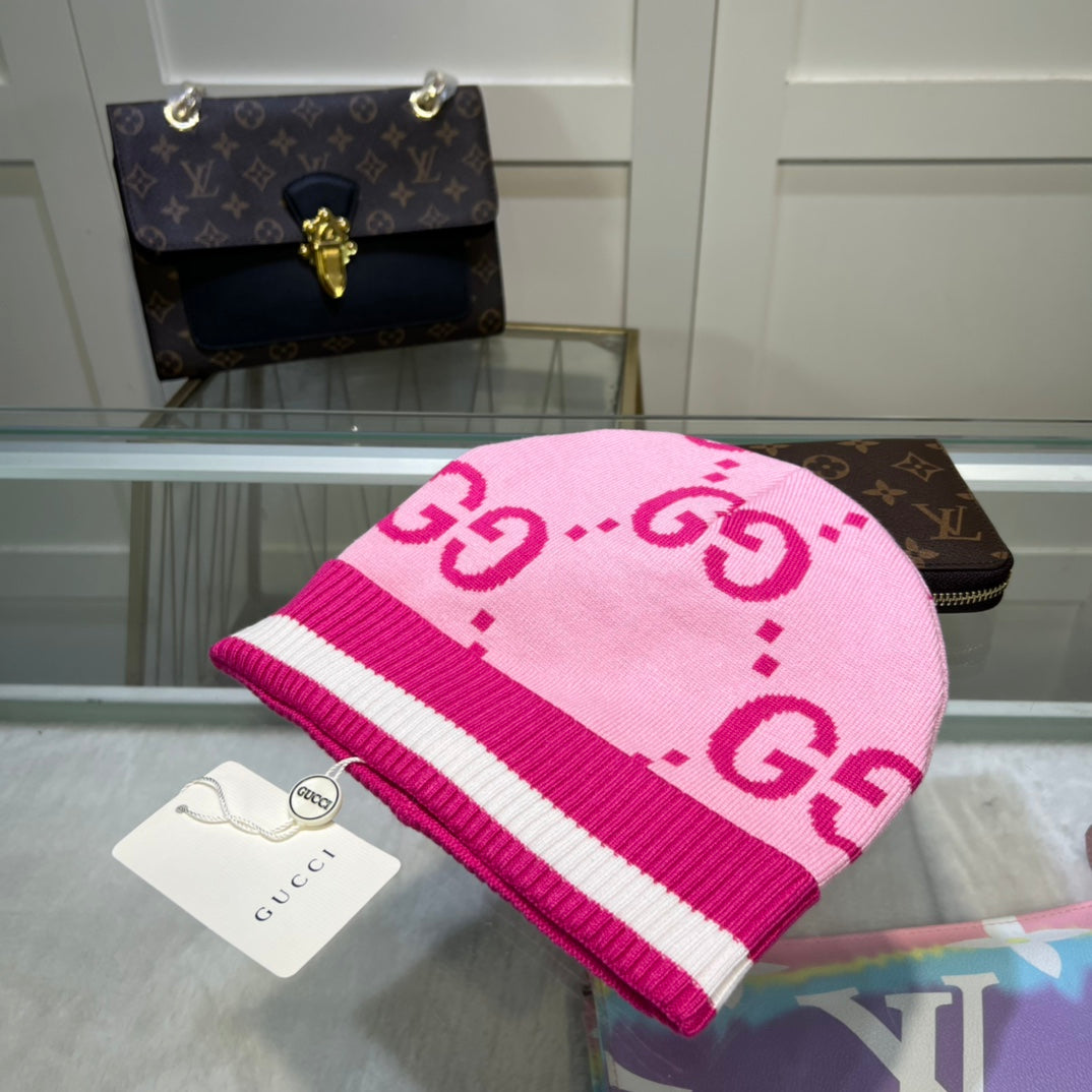 Gucci GG Jacquard Wool Knit Beanie | Luxury Designer Winter Hat