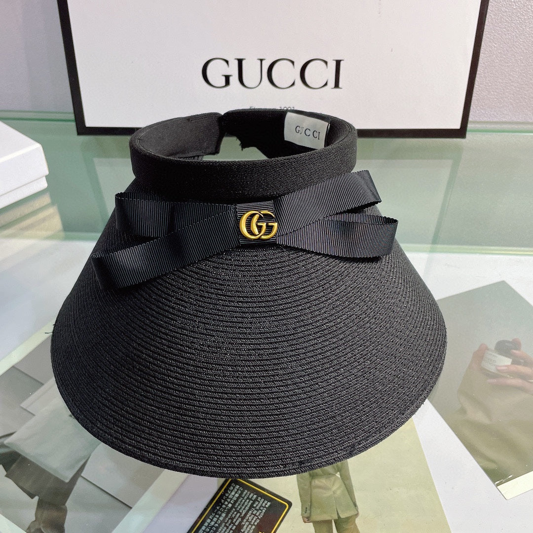 Luxury Gucci Bow Sun Visor Hat for Women