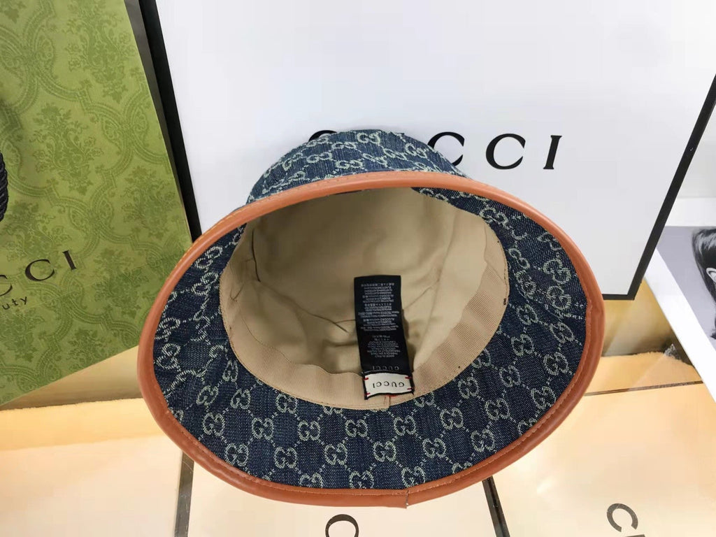 Gucci GG Monogram Premium Denim Bucket Hat for Men & Women