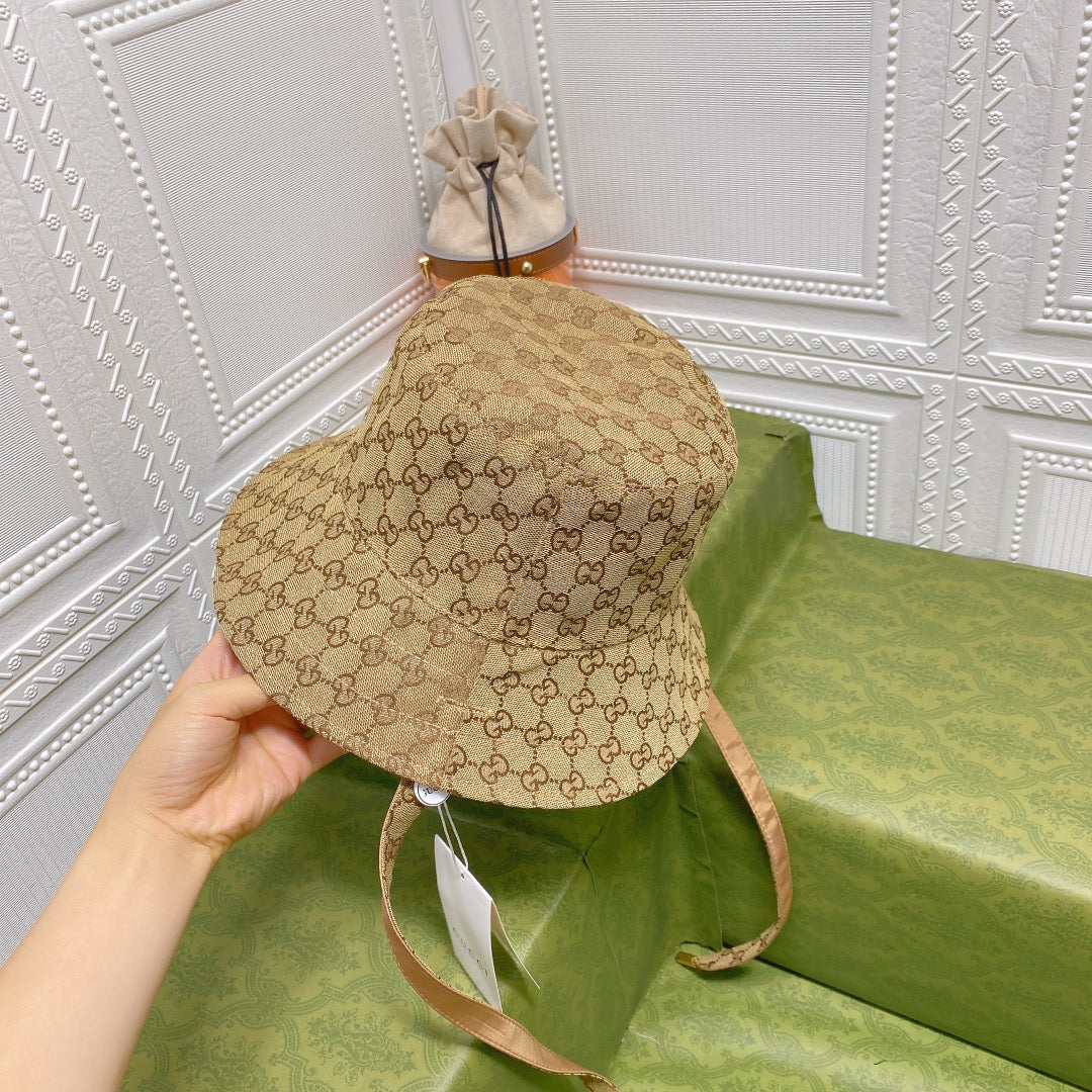Gucci GG Monogram Double-Sided Strap Bucket Hat